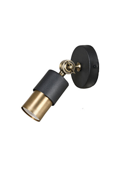 Bozyaka Aydınlatma LOTUS Tekli Dekoratif Eskitme Kaplama&Siyah Hareketli Duvar Aplik (GÜNIŞIĞI LED AMPUL DAHİLDİR!!!)