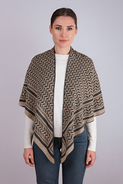 Sebir Moda Triangle Patterned Knitwear Shawl
