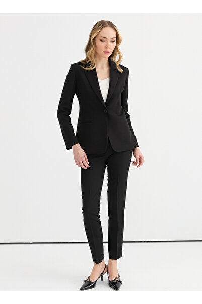 Selen Standart Siyah Kadın Ceket 25YSL1448