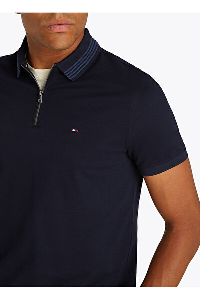 Tommy Hilfiger Men's Mercerised Pique Zip Reg Polo Polo T-Shirt