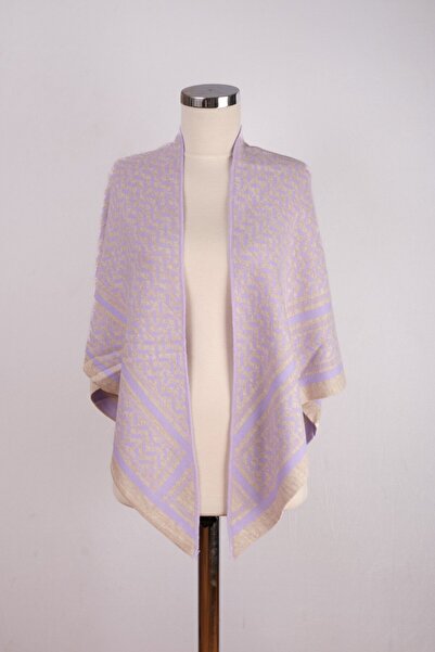 Sebir Moda Desenli Triko Üçgen Şal