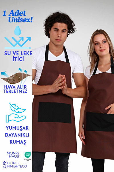 Monki Haus Cafe, Barista, Kuaför, Barmen, Çiçekçi, Mutfak Önlükleri, Leke Tut...