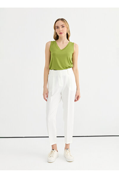 Selen Normal Bel Standart Ekru Kadın Pantolon 25YSL5350