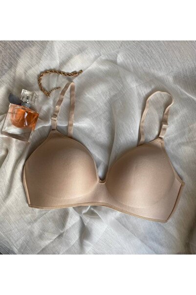 İNSPİRA Wireless Hollow Covered Lotus Wireless Bra 3-Piece Skin Color