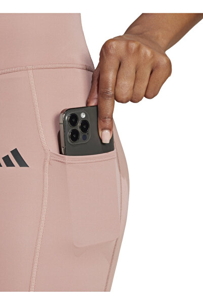 adidas Optime 3 Stripes Full Length Women's Pink Training Tights