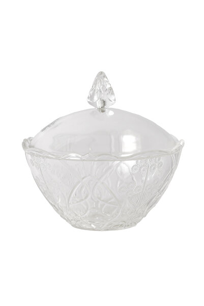 Zahr طبق تقديم أكريليك شفاف – لتقديم التمور والمكسرات والحلويات – 15×15×14 سم