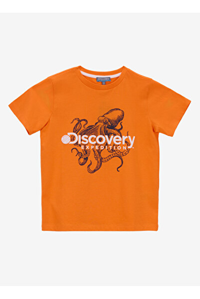 Discovery Expedition Baskılı Turuncu Erkek Çocuk T-Shirt D5SB-TST3251