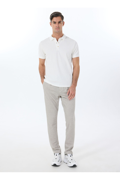 ALTINYILDIZ CLASSICS Altınyıldız Classics Bağlamalı Bel Normal Paça Slim Fit Bej Erkek Pantolon ACE001252273_BEJ