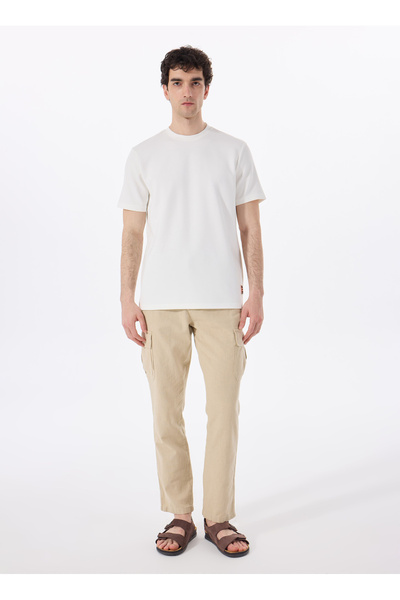 Discovery Expedition D5SM-PNT3826 Bej Relaxed Düz Erkek Pantolon