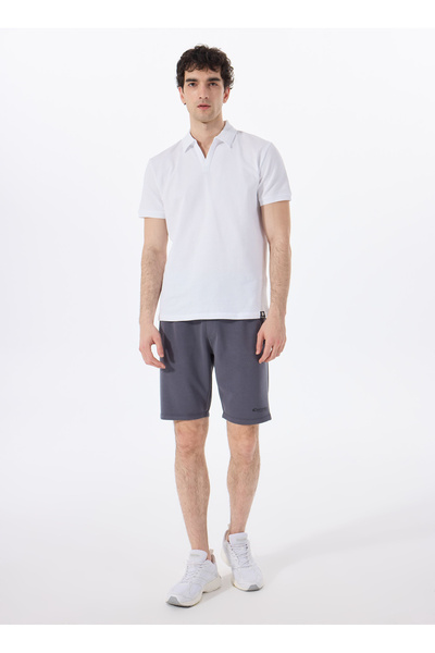 Discovery Expedition D5SM-SHT3595 Antrasit Lastikli Bel Relaxed Düz Erkek Şort