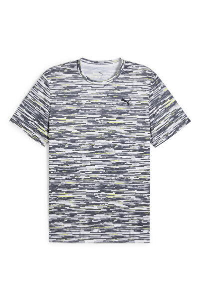 Puma 52671802 M TAD ESSENTIALS AOP Tee P Beyaz Yuvarlak Yaka Regular Fit Bask...