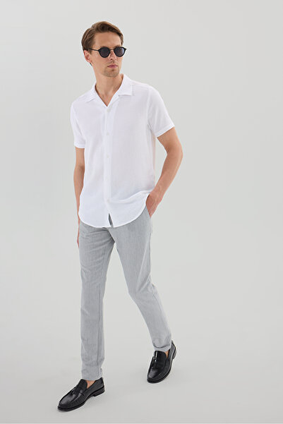 People By Fabrika Normal Bel Normal Paça Gri Erkek Chino Pantolon PBF5SM-PNT 5019