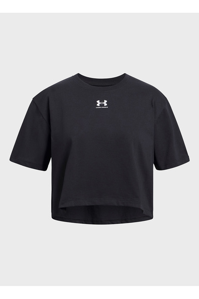 Under Armour Düz Siyah Erkek Çocuk T-Shirt 1389755-001-UA Rival SS