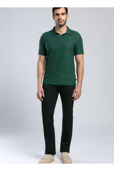 Lee Cooper Emerald Green Men's Polo T-Shirt 252 Lcm 242061 Jody Zümrüt