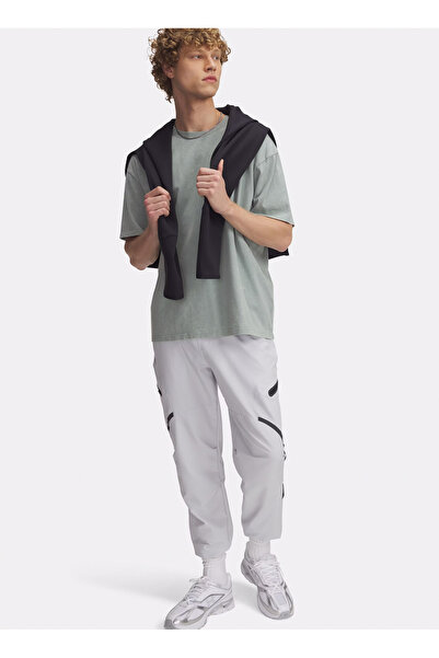 Under Armour 1390256-014 UA Unstoppable Cargo Pa Gri Lastikli Bel Loose Fit Düz Erkek Eşofman Altı