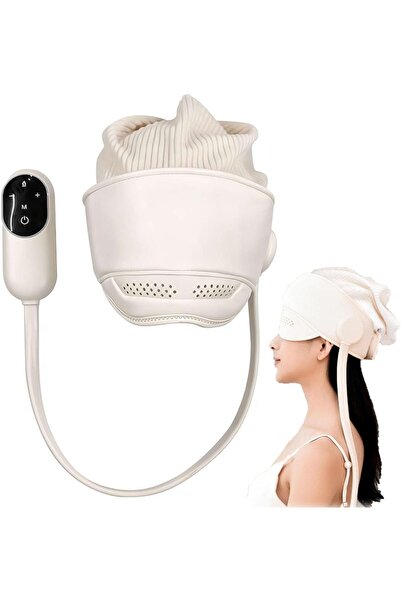 Choice1 جهاز تدليك الرأس بضغط الهواء الأبيض، جهاز تدليك كهربائي للعين، جهاز ض...