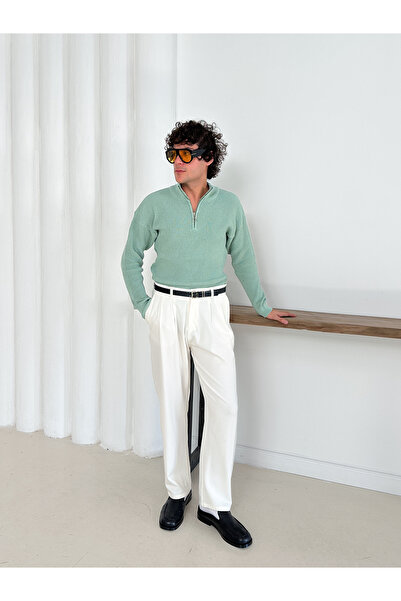 OTAKU Πλεκτό πουλόβερ Unisex με μισό φερμουάρ