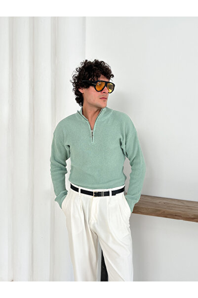 OTAKU Πλεκτό πουλόβερ Unisex με μισό φερμουάρ