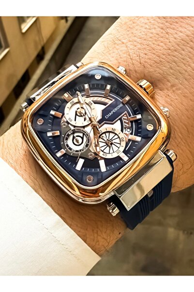 Reward Chaperone Men Wrist Watch Waterproof Navy Blue Color Sports Wristband Gift