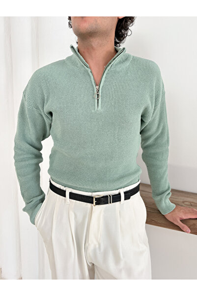 OTAKU Πλεκτό πουλόβερ Unisex με μισό φερμουάρ