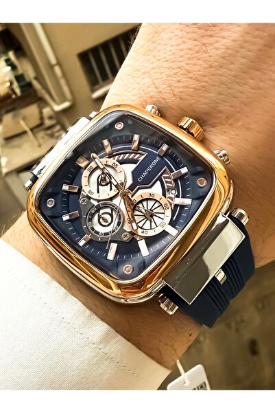 Reward Chaperone Men Wrist Watch Waterproof Navy Blue Color Sports Wristband Gift