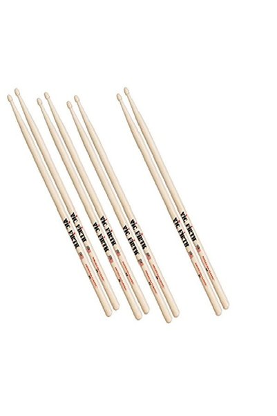 VICFIRTH P5A.3-5A.1 BAGET (3+1 ÇİFT), 5A WOOD, HICKORY, 16"x0.565", ME BAGET 3PR 5A+1PR 5A :VICFIRTH
