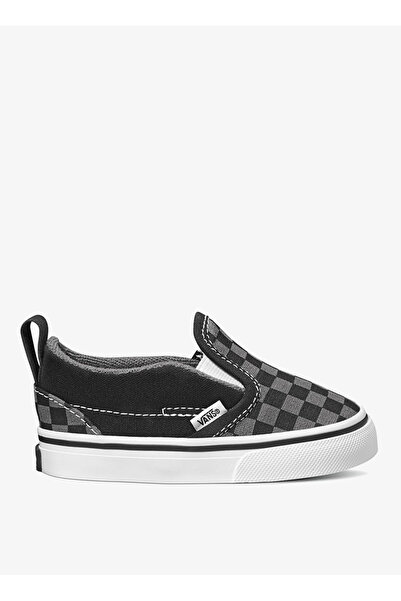 Vans Siyah - Gri Bebek Yürüyüş Ayakkabısı VN0A3488EO01-TD Slip-On V