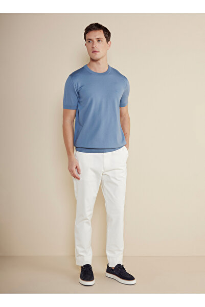 BROOKS BROTHERS Normal Bel Düz Paça Standart Kırık Beyaz Erkek Pantolon BBSS2...