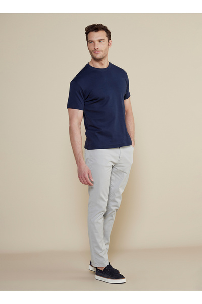 BROOKS BROTHERS Bisiklet Yaka Lacivert Erkek T-Shirt BBSS25MTS011