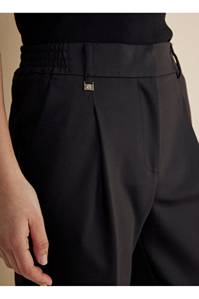BROOKS BROTHERS Normal Bel Standart Siyah Kadın Pantolon BBSS25FPT011