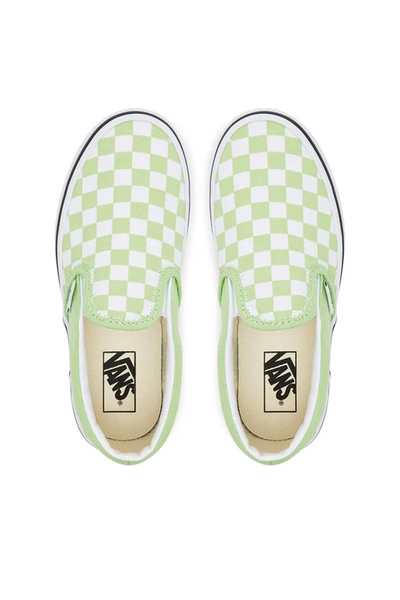Vans Açık Yeşil Erkek Çocuk Yürüyüş Ayakkabısı VN000D0JE2Y1-Classic Slip-On