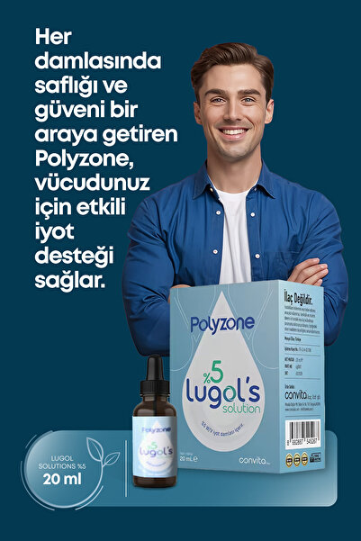 Polyzone Lugol İyot Solüsyon %5 Damla 20 ml - Kafes; Damla-