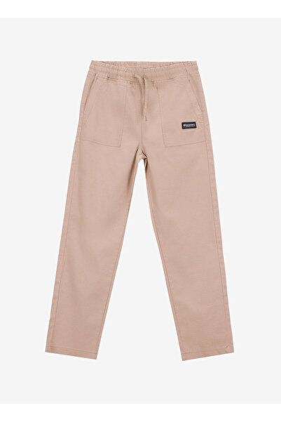 Discovery Expedition Lastikli Bel Düz Paça Bej Erkek Çocuk Pantolon D5SB-PNT3237