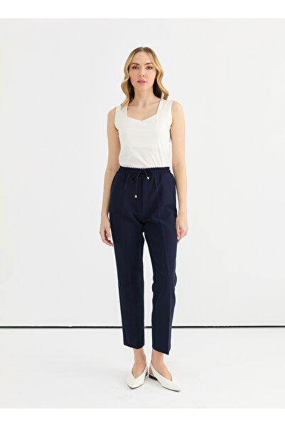 Selen Lacivert Kadın Standart Pantolon 25YSL5347