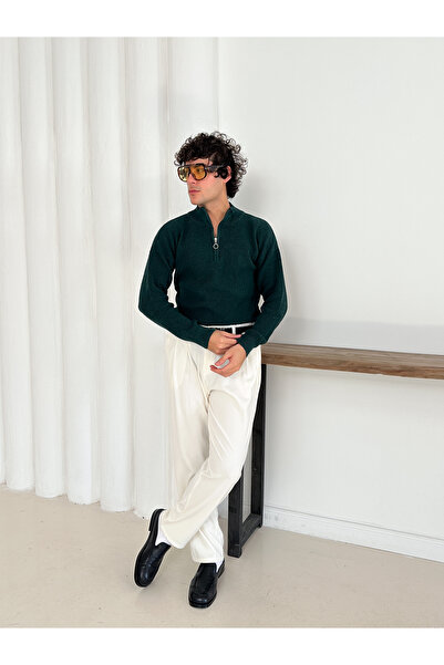 YONEZ MODA Модел Солун Трикотажен пуловер с половин цип