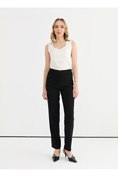 Selen Normal Bel Standart Siyah Kadın Pantolon 25YSL5345