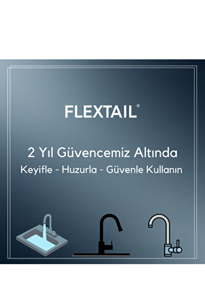 Flextail Flex Hortum M10 Erkek 1/2" Dişi 60cm M10-1/2 Paslanmaz Çelik Örgülü 2 Adet Sıcak Soğuk Renkli