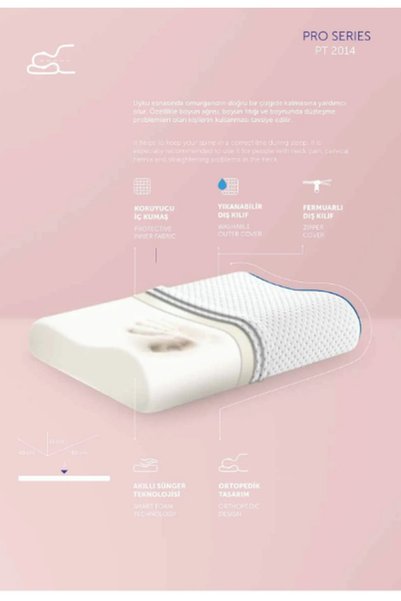 Armegeda Pro Pt2014 Orthopedic Visco Pillow with Neck Support, Ergonomic, Health, Comfort, Sleeping Pillow