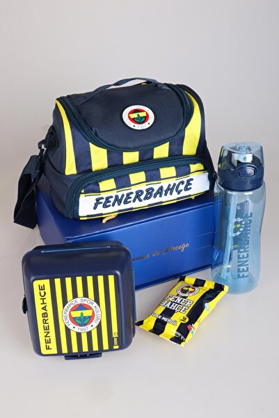 Fenerbahçe New Season Licensed 3-Section Lunch Box with Stick, 700 ml Tritan Bottle, 2-Layer Lunch Box