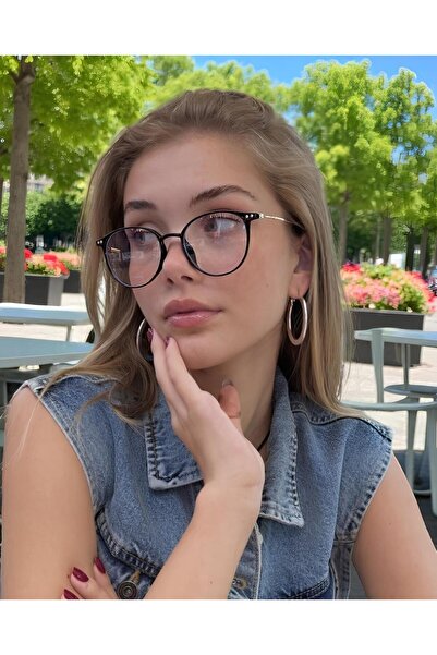 ZENIT Linbert oval kadın mavi ışık korumalı optik cam uyumlu gözlük | 50 ekar...