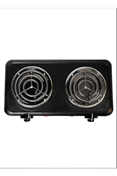 rebune موقد كهربائي حلزوني، شعلتان، 5 مستويات حرارة مع نظام أمان، 2000 واط RE...