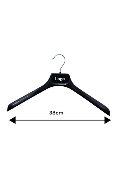 SİMPA PLASTİK 6’lı Siyah Geniş Omuzlu Ceket Ve Takım Elbise Askısı – Kalın Gövdeli, Dayanıklı Plastik Askı Seti