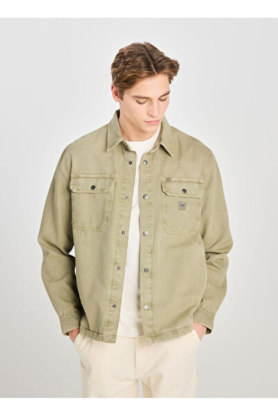 Lee Relaxed Yeşil Erkek Gömlek L68D2302526 Kalın Non Denim Gömlek