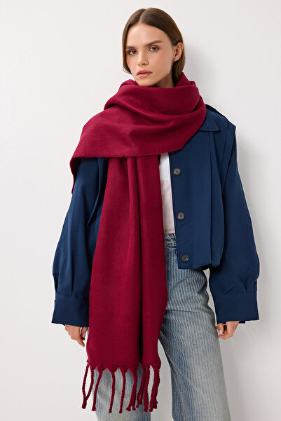 Lovelyİstanbul Μάλλινο Σάλι LYY0129 ΜΠΟΡΝΤΟ