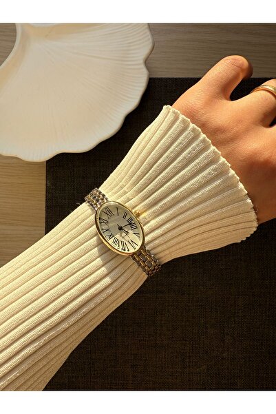 rubsey Retro Minimal Hasır Kordon Vintage Kadın Kol Saati İçi Pembe