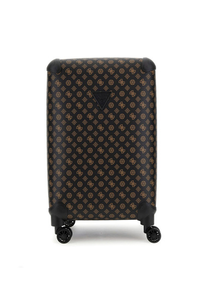 Guess Kahve Çekçekli Sert Valiz FRIENDS WITH YOU 22 IN 8-WHLER