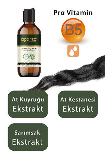 Agarta At Kuyruğu Doğal Şampuan 400 Ml 3 Adet