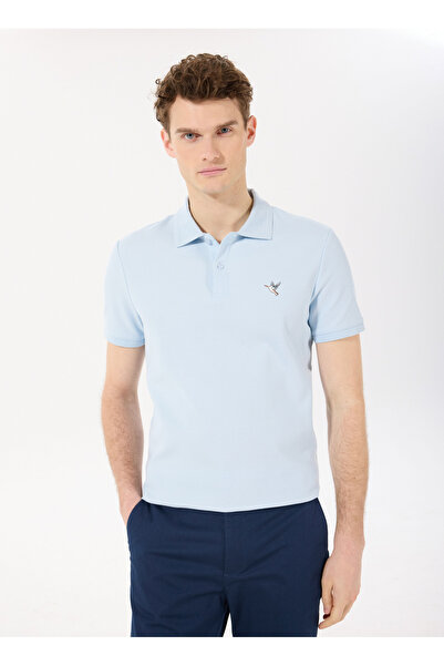 Fabrika Mavi Erkek Basic %100 Pamuk Kıvrılmaz Yaka Serin Tutma Özellikli Polo...