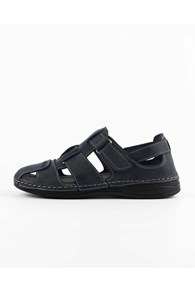 Tigerline Men's Sandals - Dark Navy Blue Nubuck - Comfort Supported Structure Stylish Design Soft Sole