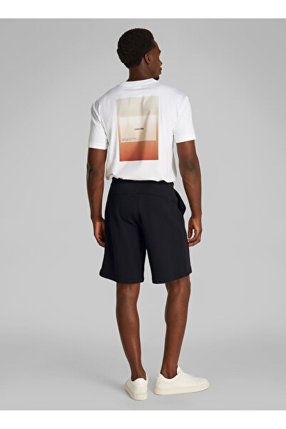 Calvin Klein Erkek TEXTURED EMBR LOGO SWEATSHORTS Şort